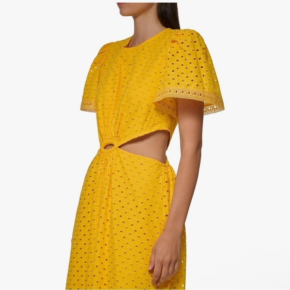 Karl Lagerfeld Yellow Cutout Maxi Dress - Picture 3 of 9